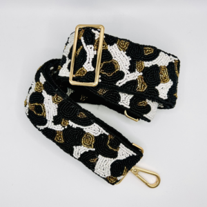 Black and Gold Leopard Adjustable Strap Wholesale