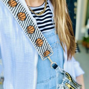 Black & White Basketball Stripe Adjustable Strap Wholesale